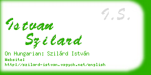 istvan szilard business card